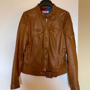Gently worn leather jacket by Italian brand Fabi in size S